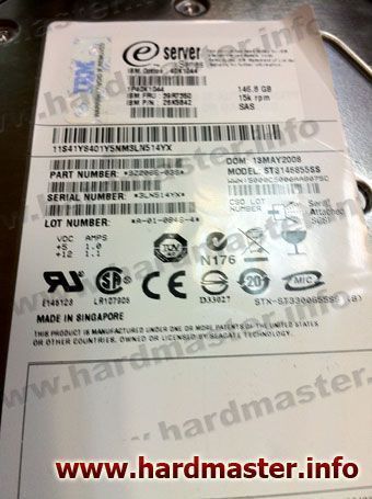 Вышел из строя SAS IBM ST3146855SS 