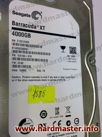 Ремонт и восстановление HDD Seagate ST4000DX000