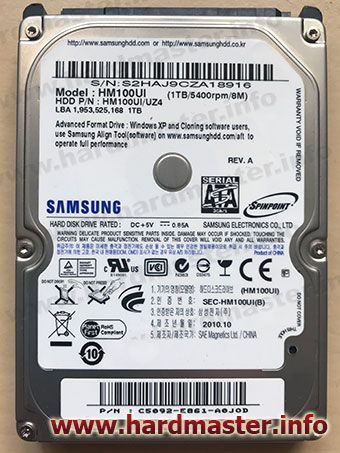 Восстановление данных Samsung HM100UI