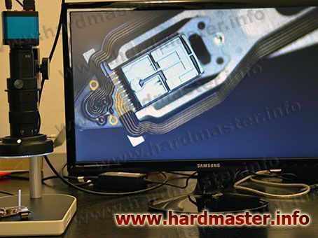 Анализ головок чтения записи жёсткого диска на предмет наличия царапин на пластинах