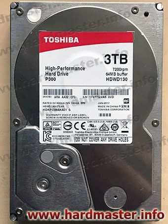 Диагностика, ремонт и восстановление Toshiba HDWD130UZSVA