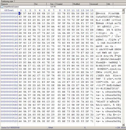 Зашифрованный сектор HDD WD