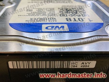 Наклейка на торце HDD