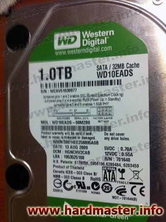 Прошивка жесткого диска wd