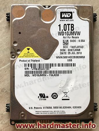 Восстановление данных HDD WD WD10JMVW