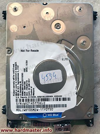 Диагностика ремонт и восстановление WD10SMZW и WD10SPZX