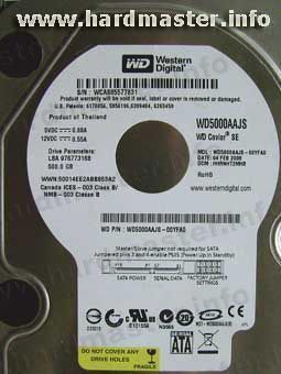 Поломанный WD5000AAJS