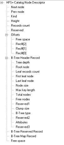 Структура HFS Catalog File Структура HFS Catalog File
